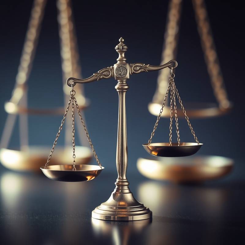 Weegschaal van Justitie, symbool voor rechtvaardigheid en wetgeving